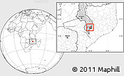 Blank Location Map of Nkanda, highlighted country, highlighted parent region