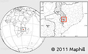 Blank Location Map of Nkanda, highlighted grandparent region