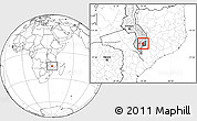 Blank Location Map of Nkanda, highlighted parent region, highlighted grandparent region