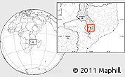 Blank Location Map of Nkanda, highlighted parent region