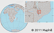 Gray Location Map of Nkanda, highlighted parent region