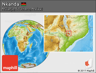 Physical Location Map of Nkanda