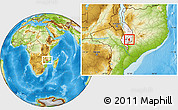 Physical Location Map of Nkanda, highlighted grandparent region