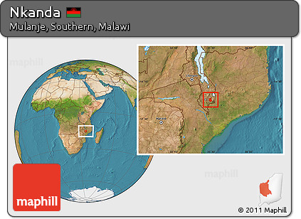 Satellite Location Map of Nkanda