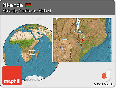 Satellite Location Map of Nkanda