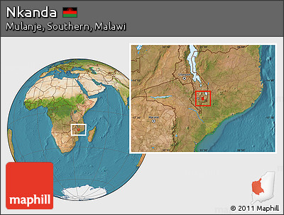 Satellite Location Map of Nkanda