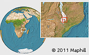 Satellite Location Map of Nkanda, highlighted grandparent region
