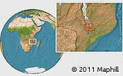 Satellite Location Map of Nkanda