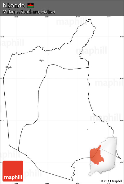 Blank Simple Map of Nkanda, cropped outside