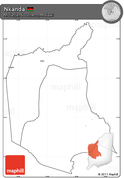 Blank Simple Map of Nkanda, cropped outside