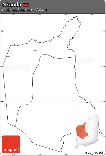Blank Simple Map of Nkanda, cropped outside