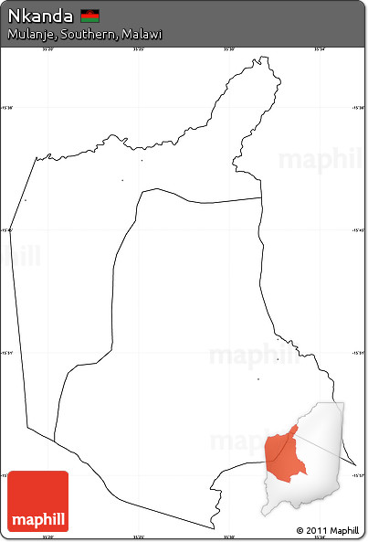 Blank Simple Map of Nkanda, cropped outside, no labels