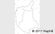 Blank Simple Map of Nkanda, cropped outside