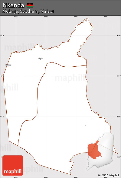 Classic Style Simple Map of Nkanda, cropped outside