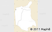 Classic Style Simple Map of Nkanda, single color outside