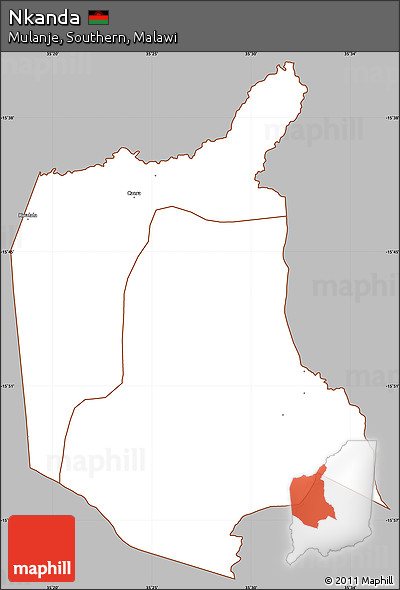 Gray Simple Map of Nkanda, cropped outside