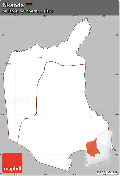 Gray Simple Map of Nkanda, cropped outside