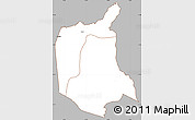 Gray Simple Map of Nkanda, cropped outside