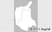 Gray Simple Map of Nkanda, single color outside