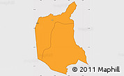 Political Simple Map of Nkanda, cropped outside