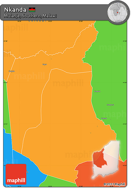 Political Simple Map of Nkanda