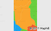 Political Simple Map of Nkanda
