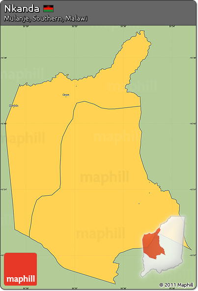 Savanna Style Simple Map of Nkanda, cropped outside