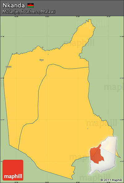Savanna Style Simple Map of Nkanda, cropped outside