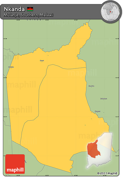 Savanna Style Simple Map of Nkanda