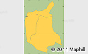 Savanna Style Simple Map of Nkanda, single color outside