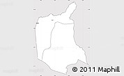Silver Style Simple Map of Nkanda, cropped outside