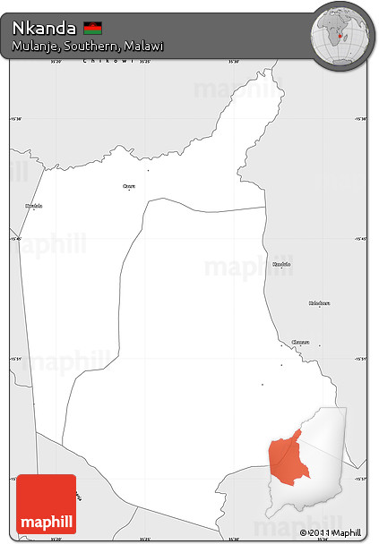 Silver Style Simple Map of Nkanda