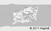 Gray Panoramic Map of Mulanje, single color outside