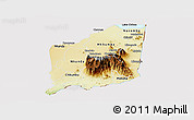 Physical Panoramic Map of Mulanje, cropped outside