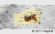 Physical Panoramic Map of Mulanje, desaturated