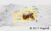 Physical Panoramic Map of Mulanje, lighten, desaturated