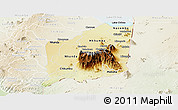 Physical Panoramic Map of Mulanje, lighten