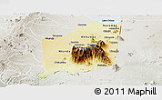 Physical Panoramic Map of Mulanje, lighten, semi-desaturated
