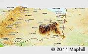 Physical Panoramic Map of Mulanje