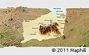 Physical Panoramic Map of Mulanje, satellite outside