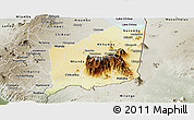 Physical Panoramic Map of Mulanje, semi-desaturated