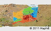 Political Panoramic Map of Mulanje, satellite outside