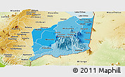 Political Shades Panoramic Map of Mulanje, physical outside