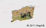 Satellite Panoramic Map of Mulanje, cropped outside