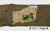 Satellite Panoramic Map of Mulanje, darken