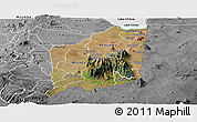 Satellite Panoramic Map of Mulanje, desaturated