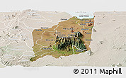 Satellite Panoramic Map of Mulanje, lighten