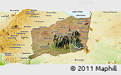 Satellite Panoramic Map of Mulanje, physical outside