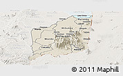 Shaded Relief Panoramic Map of Mulanje, lighten