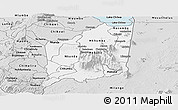 Silver Style Panoramic Map of Mulanje